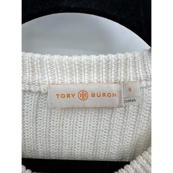 Tory Burch Ivory Zip Crochet Trixie Cardigan Size Small - Picture 3 of 9